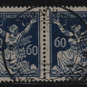 Tsjecho-Slowakije horizontaal paar Mi.-Nr. 176A (CZ-0017)