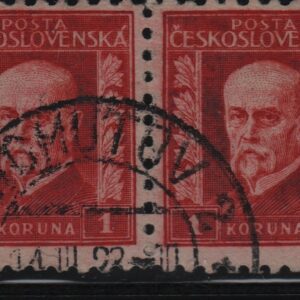Tsjecho-Slowakije horizontaal paar Mi.-Nr. 244 (CZ-0073)