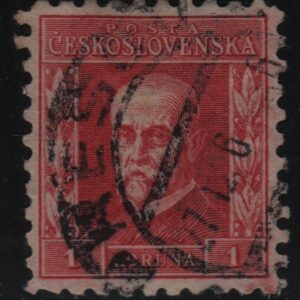 Tsjecho-Slowakije Mi.-Nr. 231 doorboord (CZ-0082)