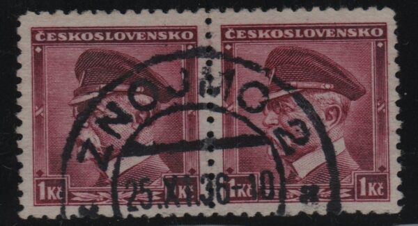 Tsjecho-Slowakije horizontaal paar Mi.-Nr. 350 (CZ-0108)