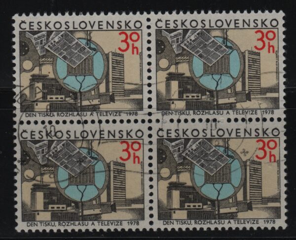 Tsjecho-Slowakije blok van 4x Mi.-Nr. 2467 (CZ-0114)