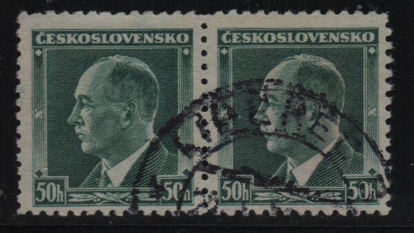 Tsjecho-Slowakije horizontaal paar Mi.-Nr. 360 (CZ-0126)