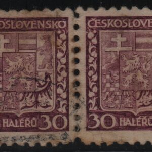 Tsjecho-Slowakije horizontaal paar Mi.-Nr. 281A (CZ-0136)