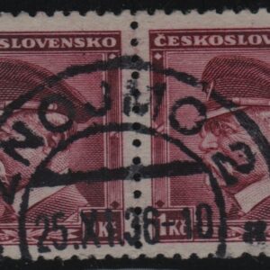 Tsjecho-Slowakije horizontaal paar Mi.-Nr. 350 (CZ-0108)